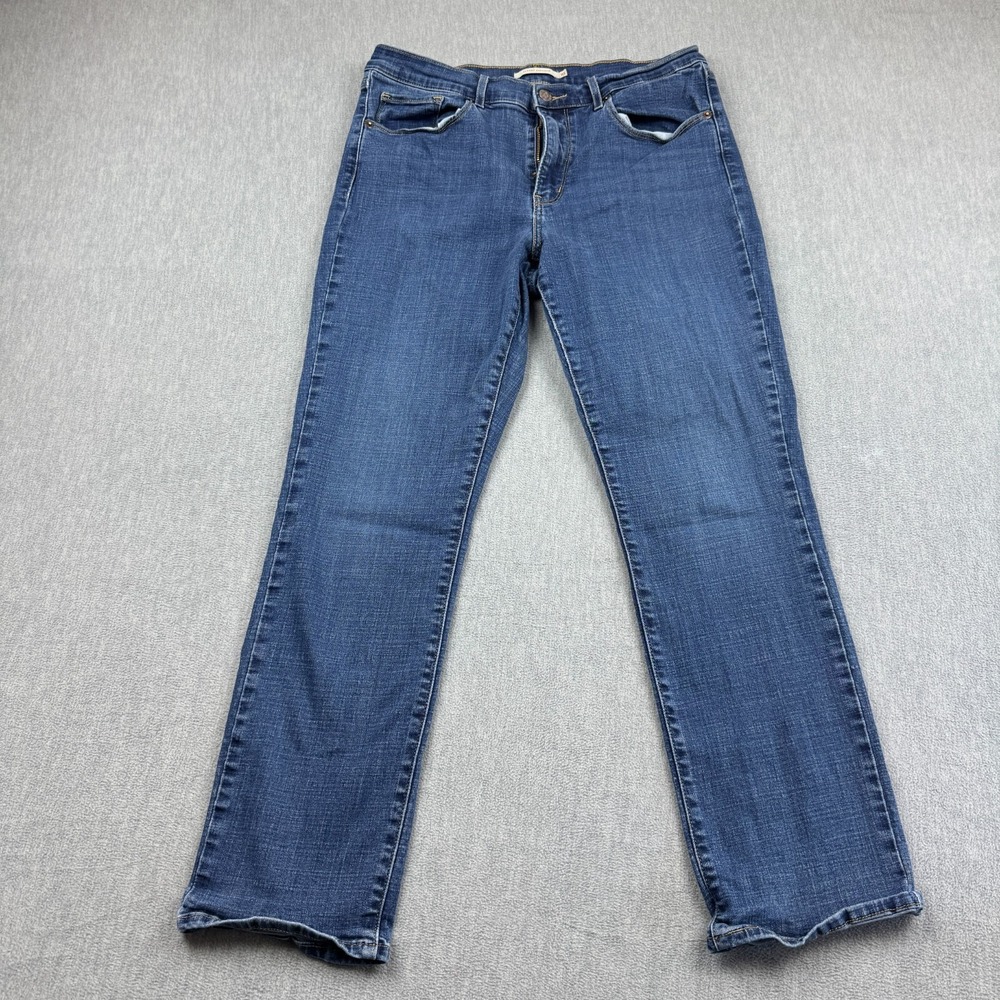 Levis Jeans Womens 30X30 Fit 30X29 Blue Denim Classic Straight *Zipper Flaw*